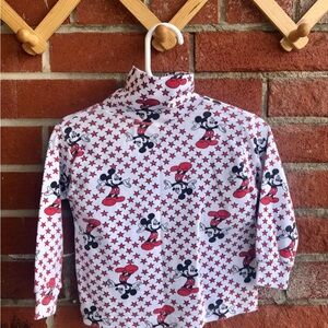 Vintage Toddler Mickey Mouse Turtleneck with Star Pattern